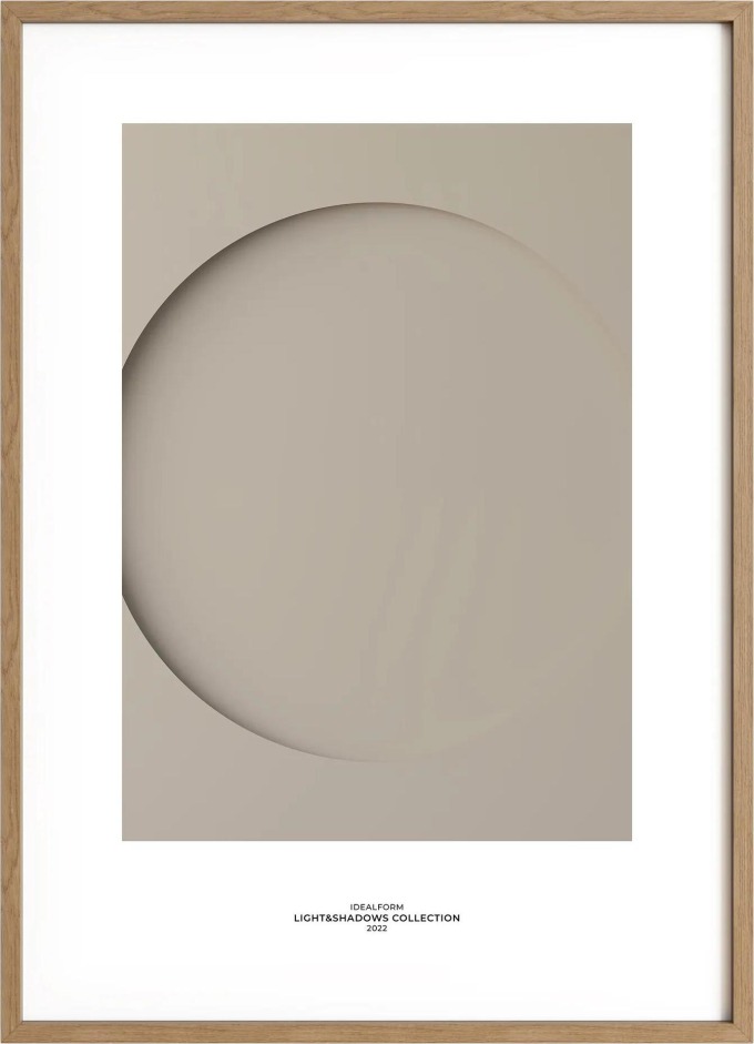 Idealform Poster no. 6 Round composition Barva: Smokey taupe, Velikost: 500x700 mm