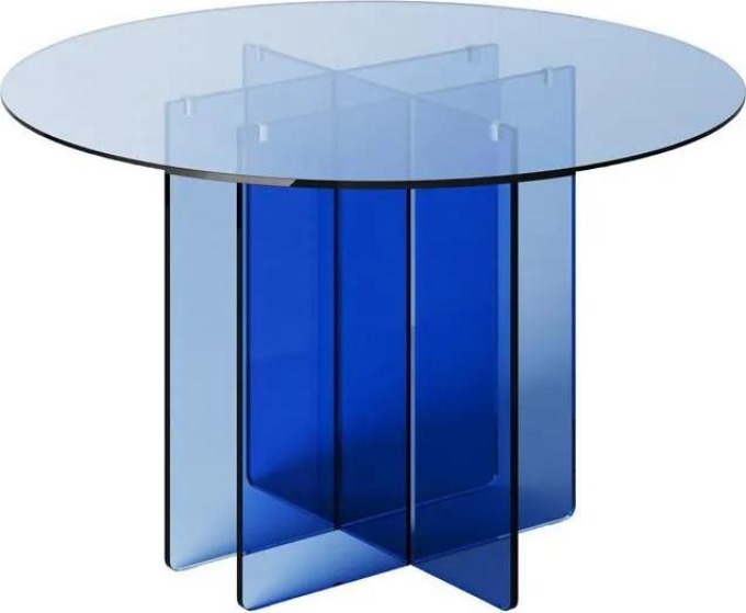 Kulatý skleněný jídelní stůl Anouk, Ø 120 cm