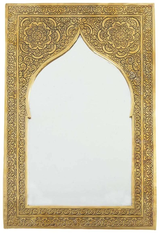 Mosadzné zrkadlo Safaa 41 x 27cm