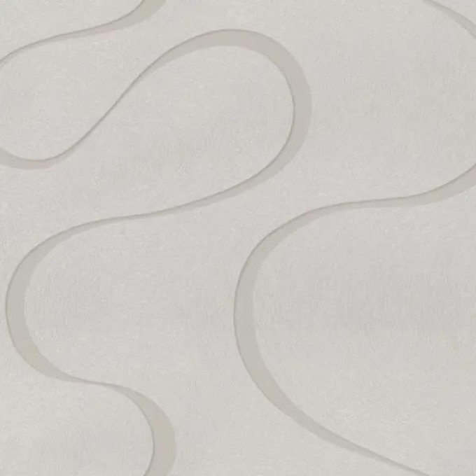 Vliesové tapety na zeď s křivkami a odleskem, bílé na bílém, rozměr 10,05 m x 0,70 m, MARBURG