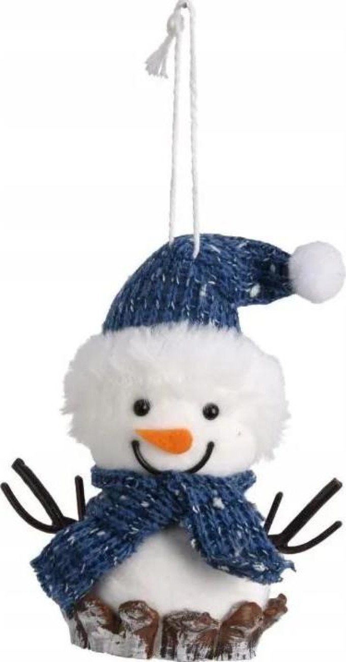 Bestent Vánoční ozdoba sněhulák modrý 11cm