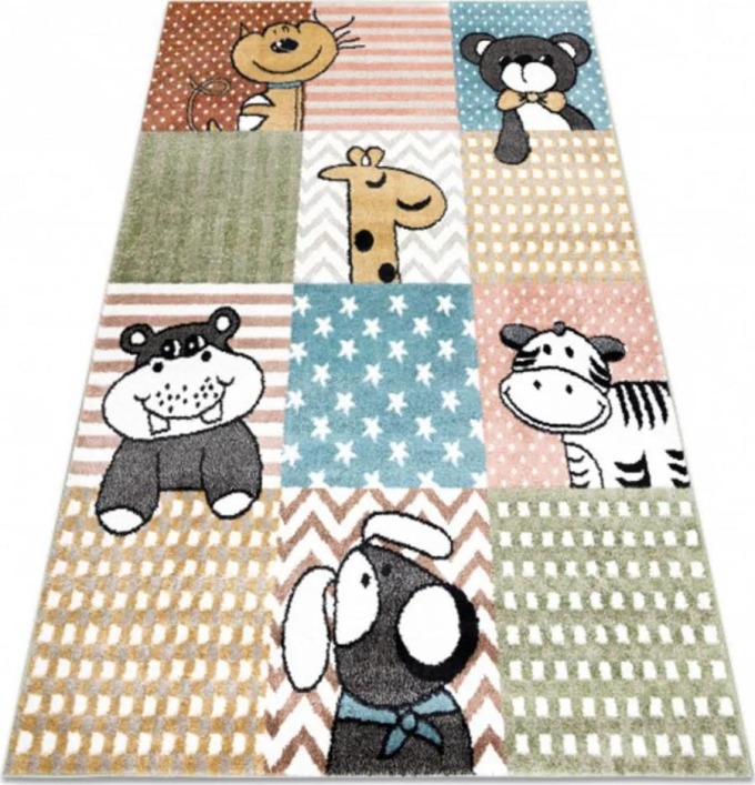Dětský kusový koberec Zvířátka vícebarevný 200x290cm