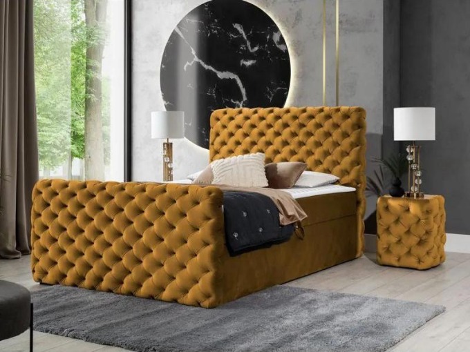 Kontinentální postel Tigline Lux, Rozměr postele: 140x200, Barva:: Velluto 8