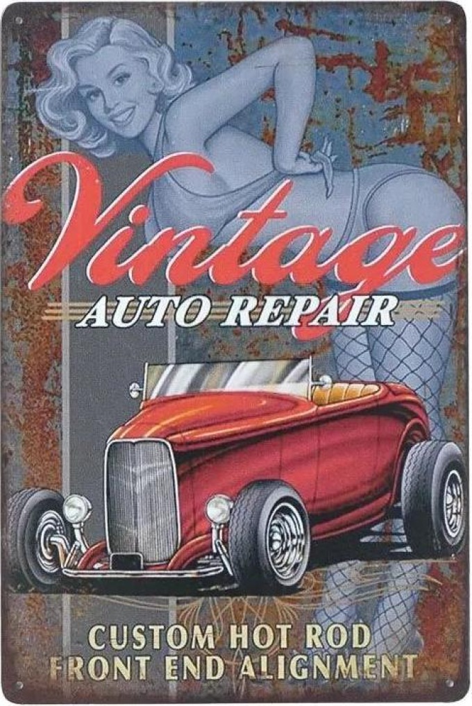 Kovová cedule Vintage Auto