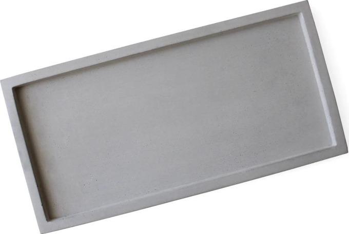 ODLITO.CZ da Vinci - betonový tác – šedá, S 15 x 29,5 cm