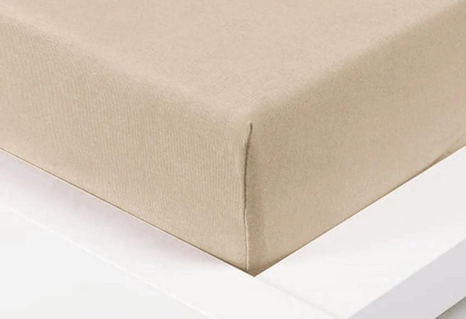 XPOSE® Jersey prostěradlo Exclusive - bílá káva 200x220 cm