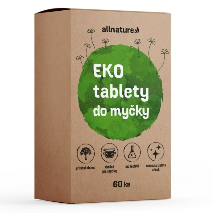 Allnature EKO Tablety do myčky, 60 ks