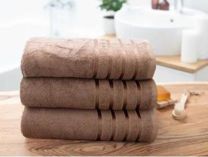 Bambusový ručník 50 × 100 cm ‒ Noemi světle hnědý