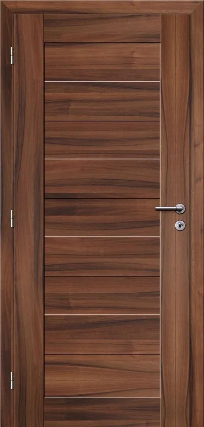 Solodoor Interiérové dveře rámové, 60 L, 650 × 1985 mm, fólie, levé, ořech královský, plné