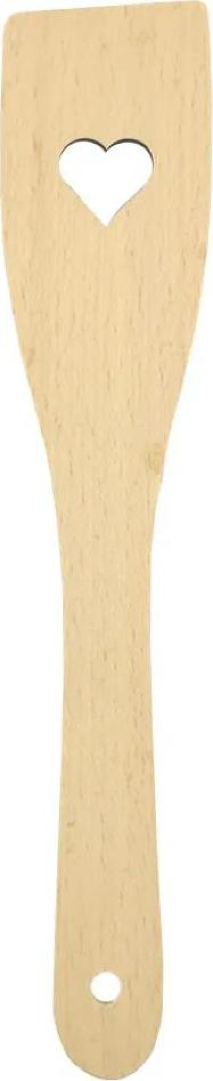 AMADEA Dřevěná obracečka se srdcem, masivní dřevo, 28 cm