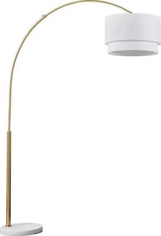 Lounge stojací lampa bílo-zlatá 210 cm
