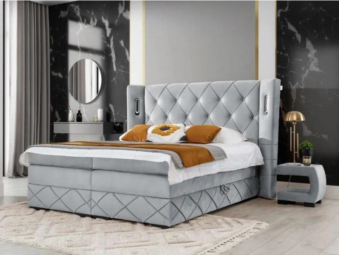 Kontinentální postel Banjul Lux, Rozměr postele: 160x200, Barva:: Kameleon 84