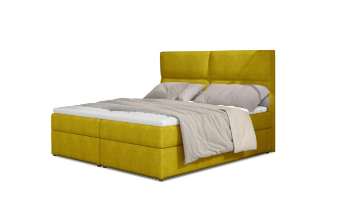 Boxspring PILANSI 11 160x200, žlutá látka