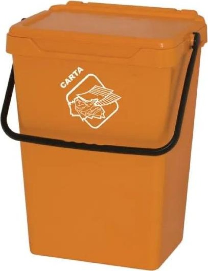 ArtPlast Plastový odpadkový koš pro třídění odpadu, žlutý, 35 l