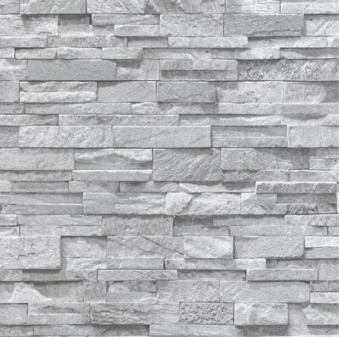Papírové tapety na zeď s šedými kameny, rozměr 10,05 m x 0,53 m
