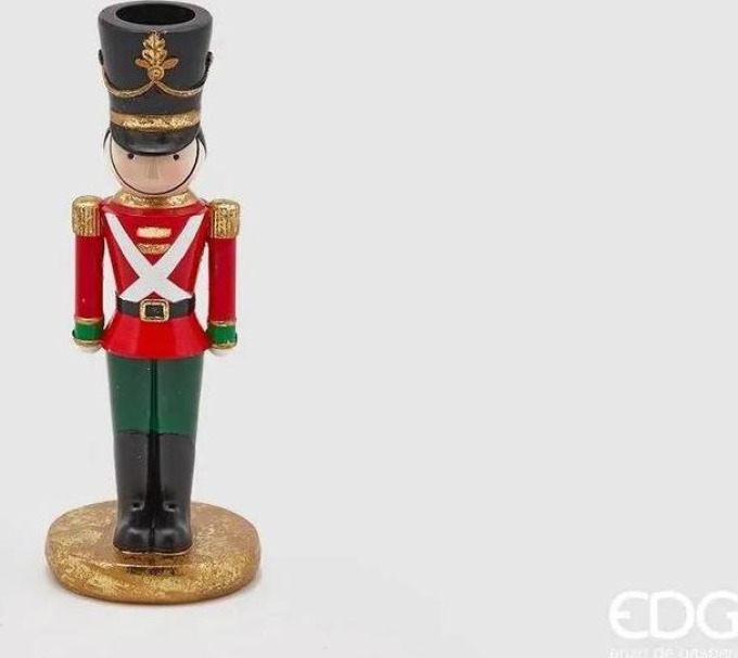 Vánoční dekorace vojáček s otvorem na dlouhou svíčku, 21 cm