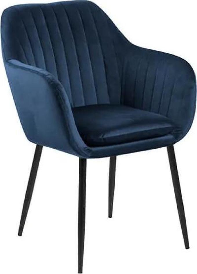 Pohodlné křeslo s nadčasovým dizajnem a jedinečnou estetikou v modré a černé barvě