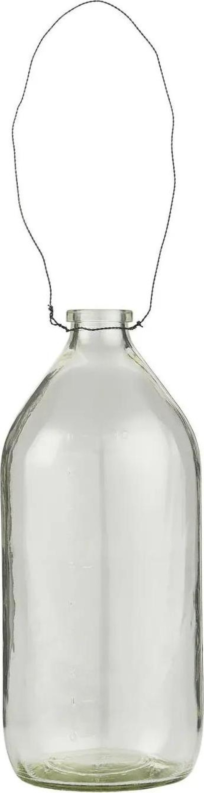 IB LAURSEN Závěsná váza Bottle Wire 1 l, čirá barva, sklo