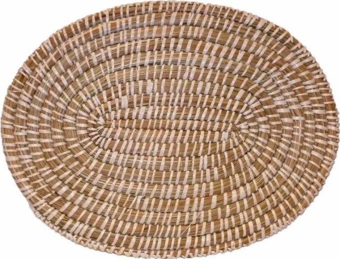 Prostírání vyrobené z rýžové slámy o rozměrech 40x30 cm, barva přírodní