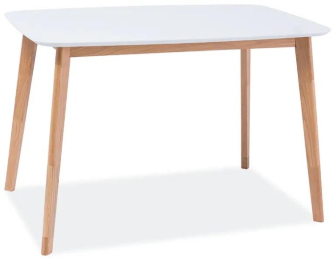 MAXIVA Jídelní stůl - MOSSO I, 120x75, bílá/dub