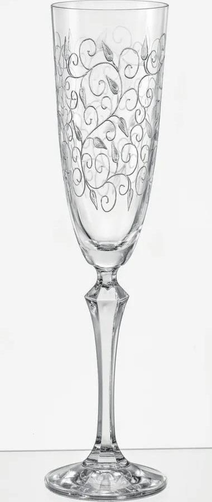 Crystalex - Bohemia Crystal Sklenice na šampaňské Elisabeth Leaves 200 ml, 6 ks