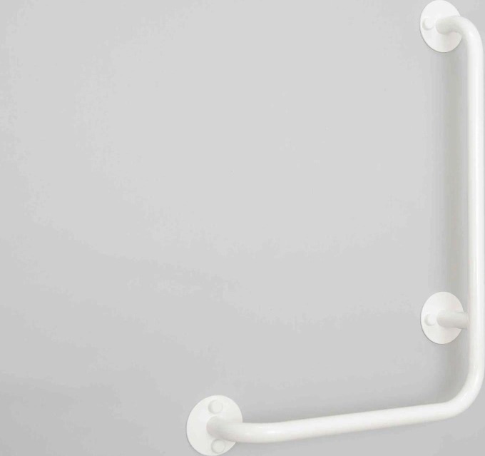 wela lomené madlo sprchové invalidní LEVÉ BÍLÉ PREMIUM domadlo šířka x výška: 40 x 60 cm, Průměr: 25 mm