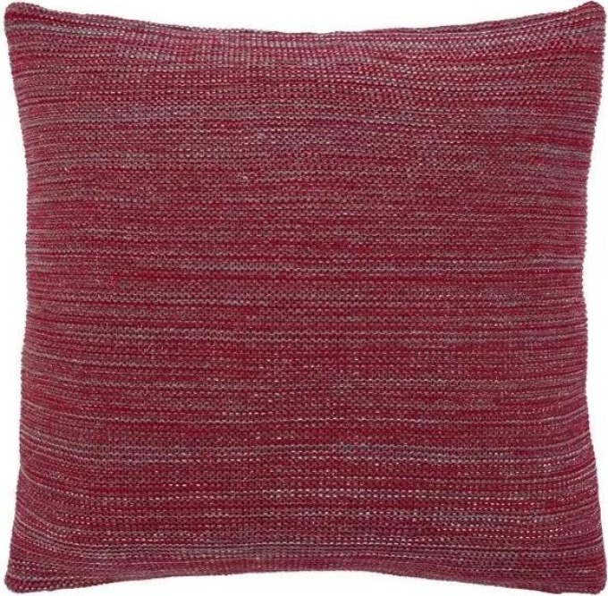 SCANquilt pletený povlak MELANGE LUREX melír červenostříbrná 45 x 45 cm