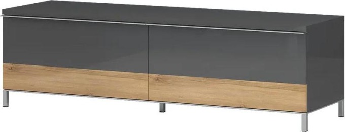 Televizní stolek ONYX - TV150-2F/ON antracit lesk/ořech pacific lesk