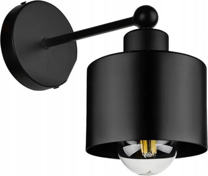 Nástěnná lampa s neobvyklým designem a kvalitním zpracováním - černý