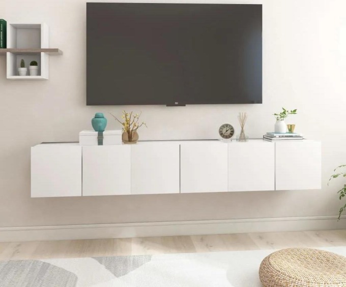 vidaXL Závěsné TV skříňky 3 ks bílé 60 x 30 x 30 cm