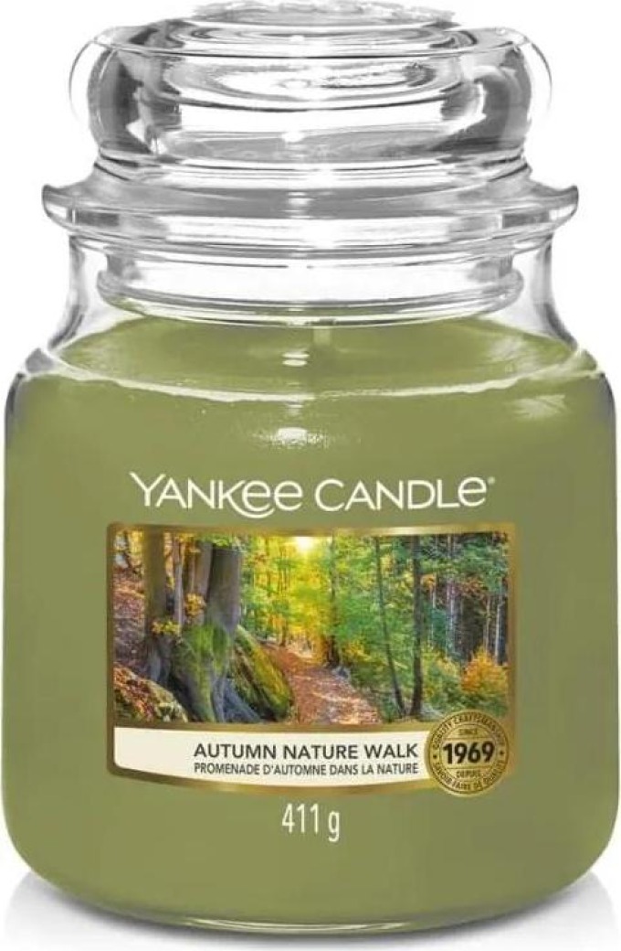 Yankee Candle vonná svíčka Classic ve skle střední Autumn Nature Walk 368g