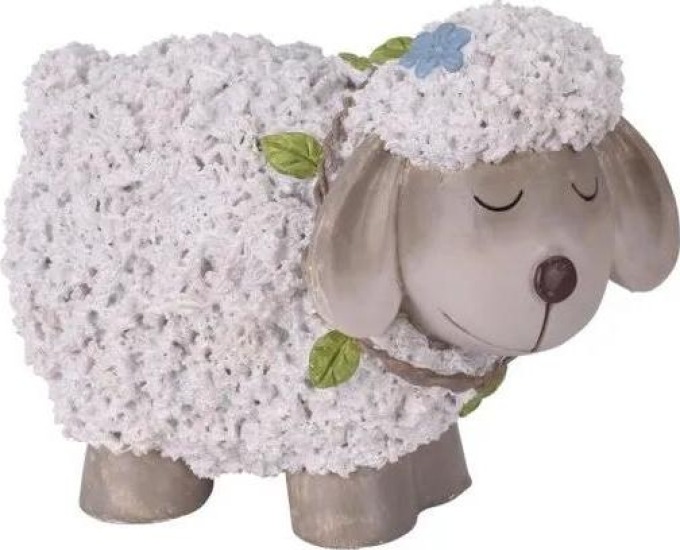 Jarní ovečka – bílá 12 cm
