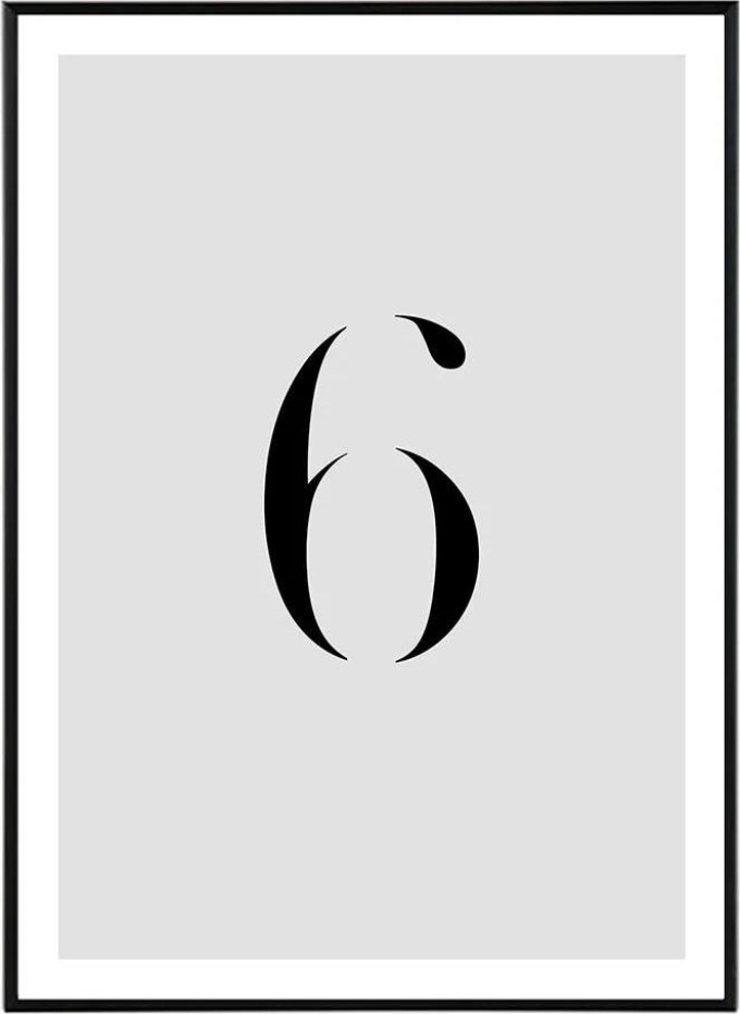 Number VI - 30x40 cm Obraz