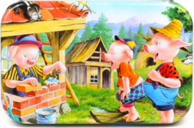 PIPPER | Dřevěné Puzzle - Tři Prasátka 2 60ks