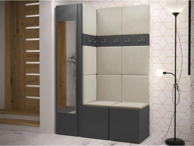 Předsíň Tavasz X, Barva: grafit, Barva látek:: Manila 02