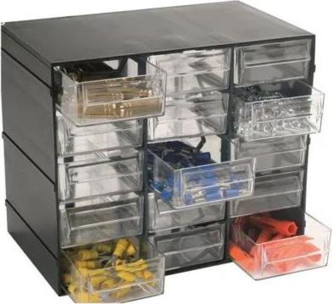 ArtPlast HOBBY 15 zásuvkový organizér 228 x 190 x 140 mm, 15 zásuvek