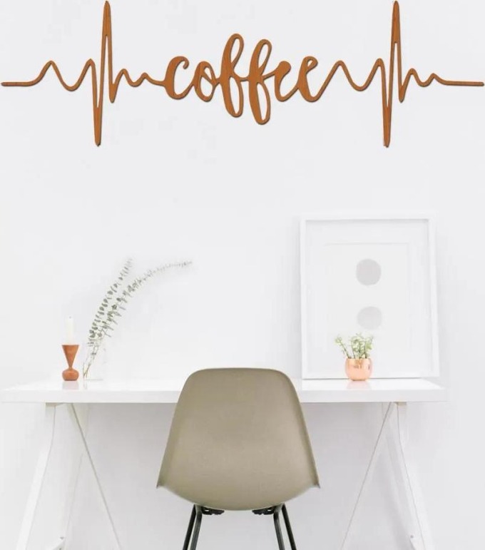 dřevo života Dřevěná dekorace COFFE PULSE Rozměry (cm): 60x18, Barevný vzor: Třešeň