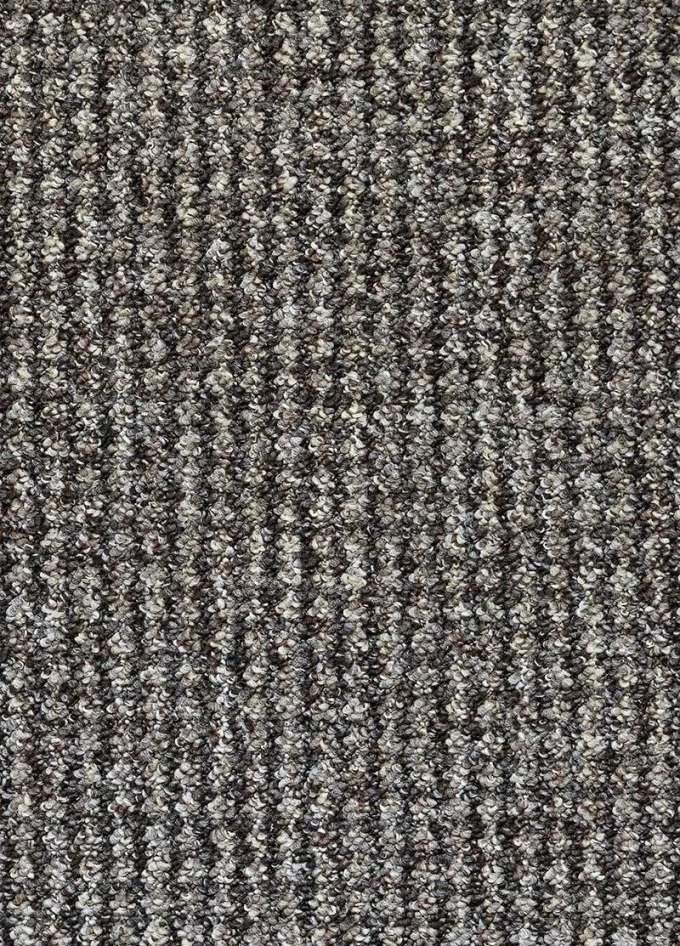 Metrážový koberec s žíhanou texturou a různě barevnými smyčkami, šíře role 400 cm, hnědá, vícebarevné
