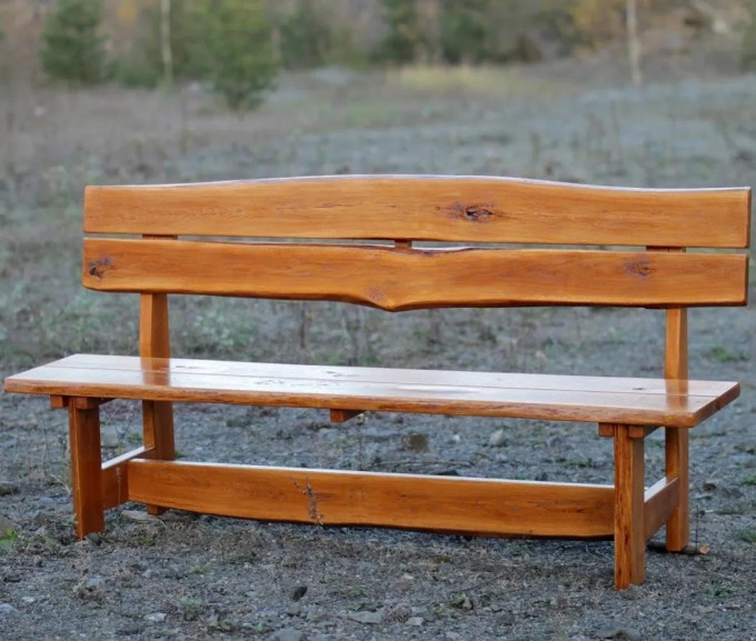 KULHÁNEK Zahradní lavice s opěradlem 250 cm - rustikální