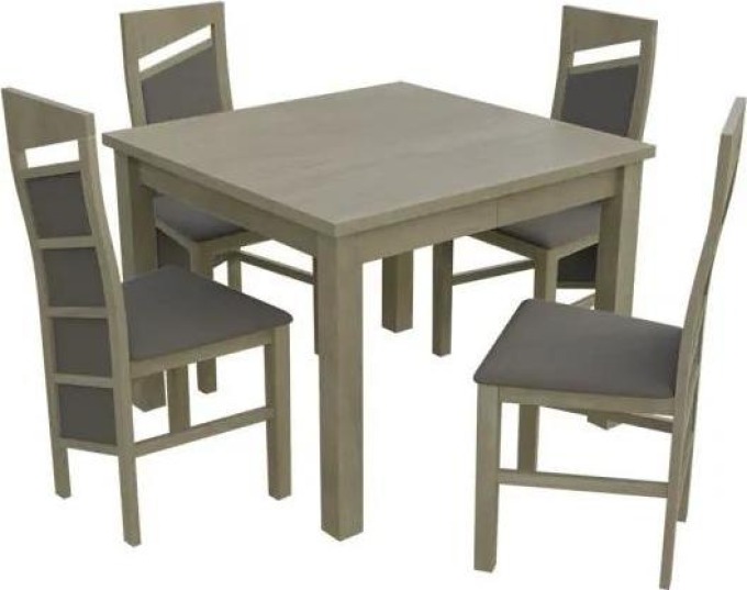 Jídelní set pro 4 osoby - RK033, Barva dřeva: sonoma, Potah: ekokůže Soft 029
