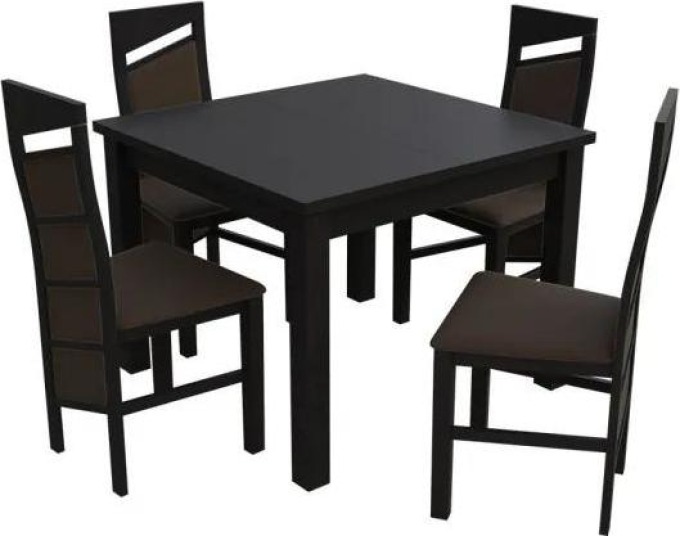 Jídelní set pro 4 osoby - RK033, Barva dřeva: wenge, Potah: Casablanca 2308