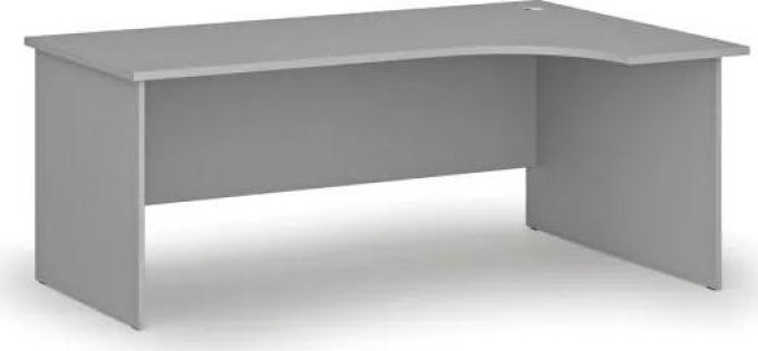 Kancelářský rohový pracovní stůl PRIMO GRAY, 1800 x 1200 mm, pravý, šedá