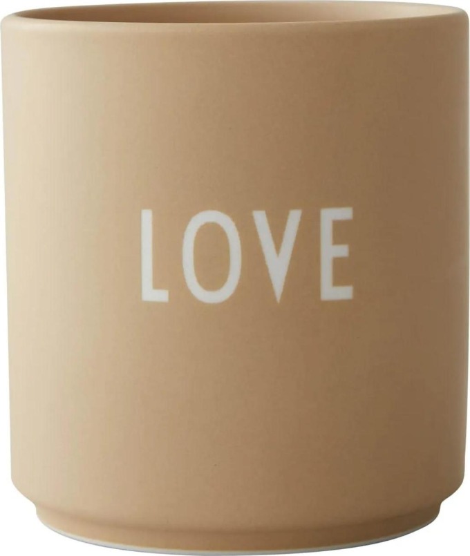 DESIGN LETTERS Porcelánový hrnek Love Beige 300 ml, béžová barva, porcelán