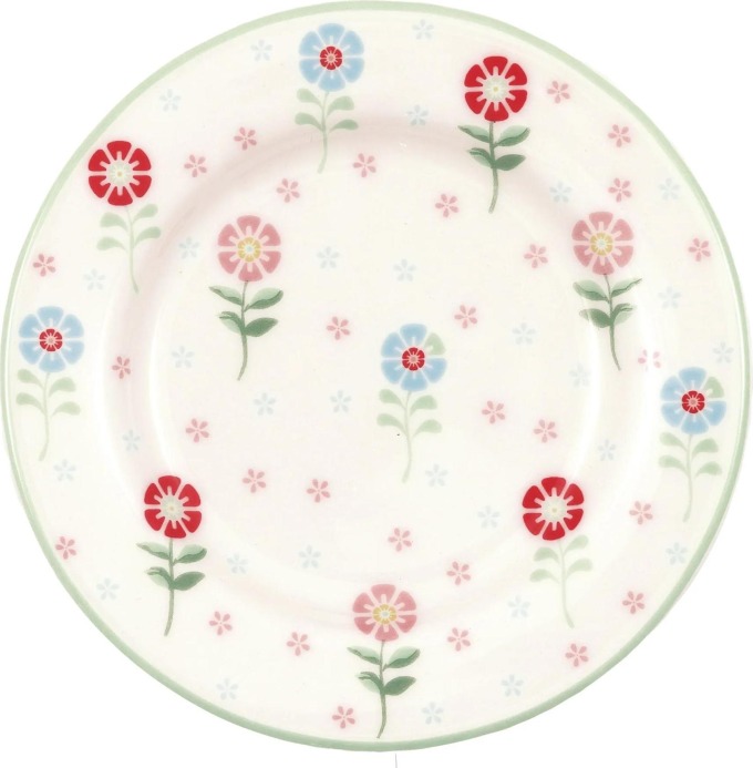 GREEN GATE Talířek Noella White 15 cm, multi barva, porcelán