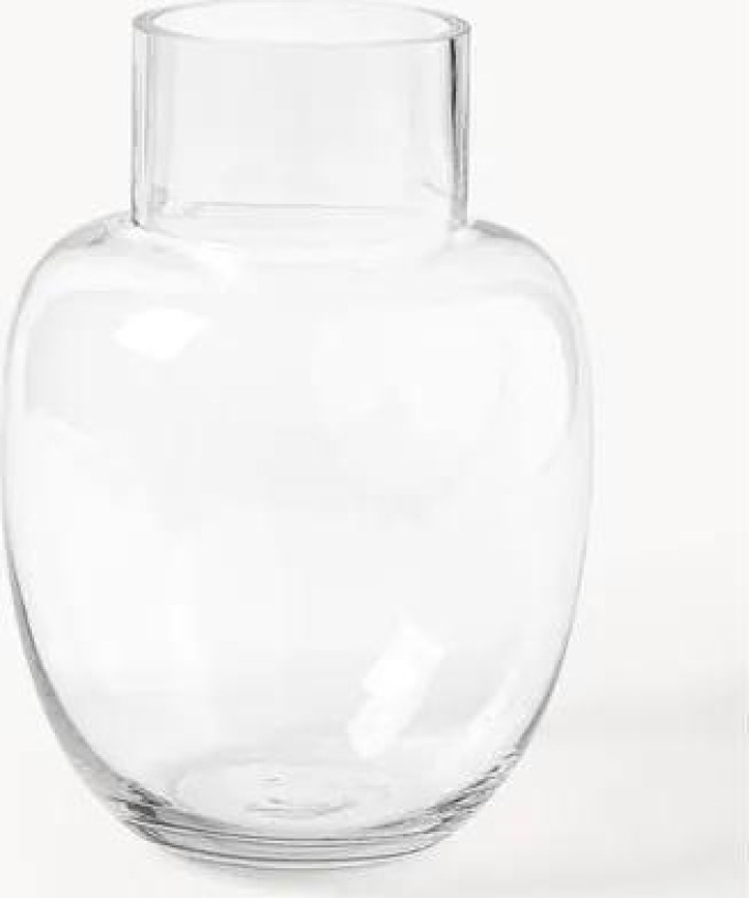 Ručně vyrobená klasická skleněná váza Lotta, V 25 cm