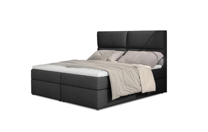 Boxspring PILANSI 03 140x200, tmavě šedá látka