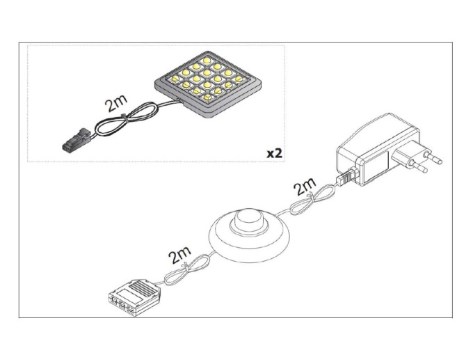 LED osvětlení TANIS II 2x, bílé