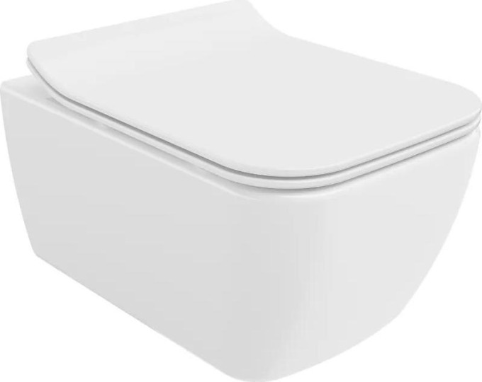 Mexen Stella WC mísa Rimless s pomalu padající deskou slim, duroplast, Bílá - 30680800