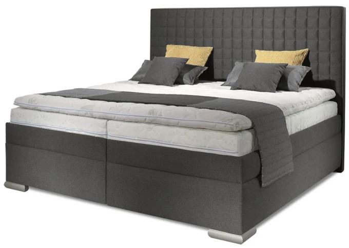 New Design Rialto Boxspring 180x200cm šedá