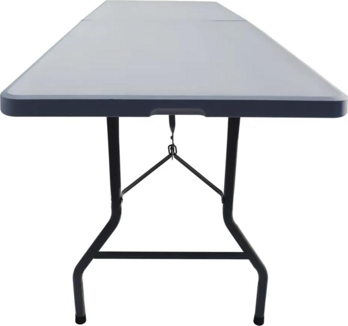 Rozkládací plastový stůl s deskou světle šedé barvy vhodný pro interiér i exteriér